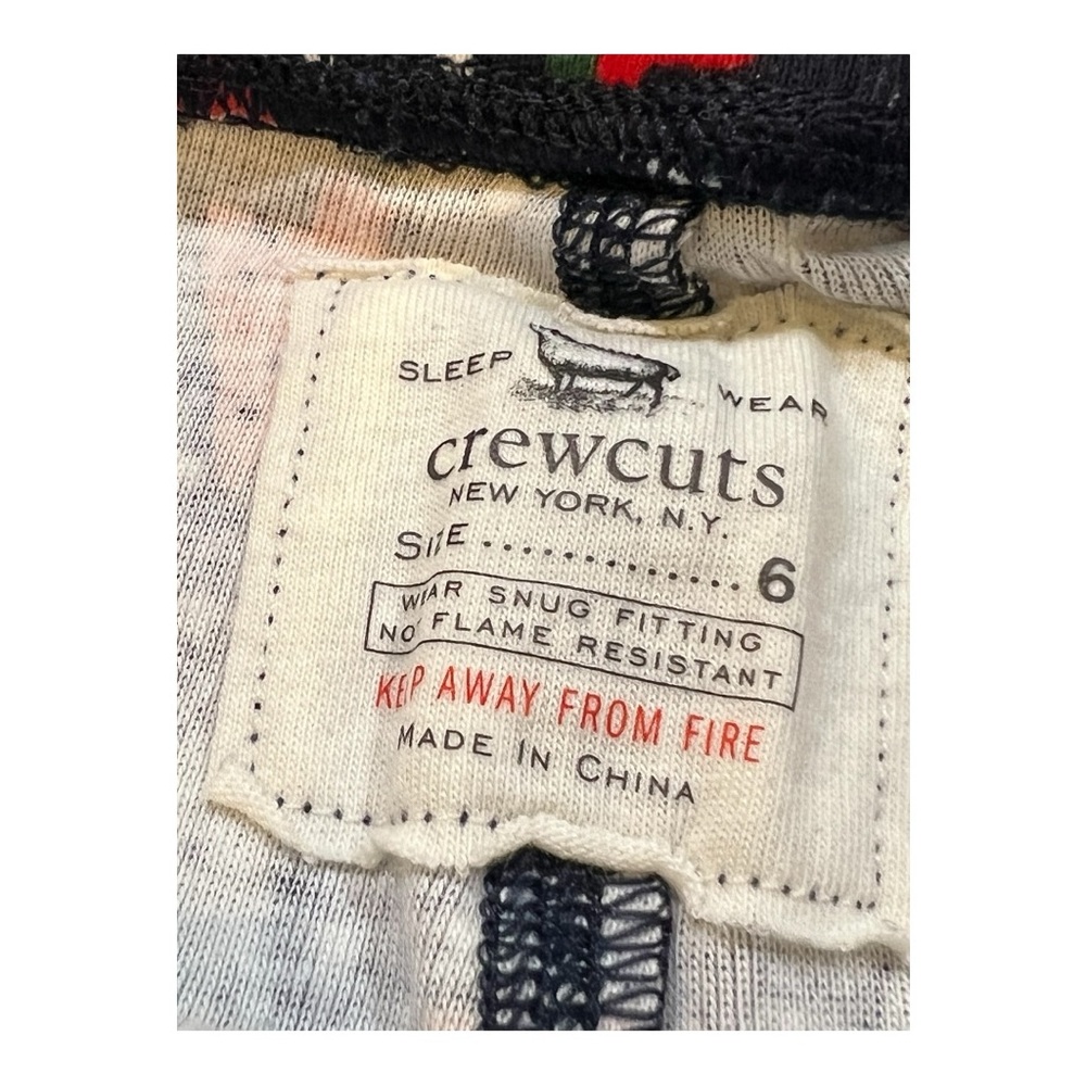 J.Crew X Crewcuts Boys Christmas Jammies Pajama Set Red Blue Christmas Trees NEW - Picture 9 of 16